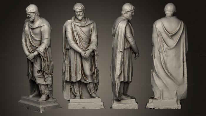 Statues antique and historical (staying warrior, STKA_1295) 3D models for cnc